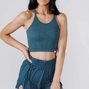 NEW ACTA Seamless Ribbed Tank Bra SMALL